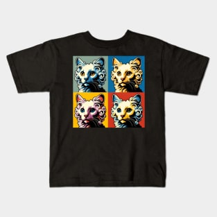 American Curl Pop Art - Cat Lovers Kids T-Shirt